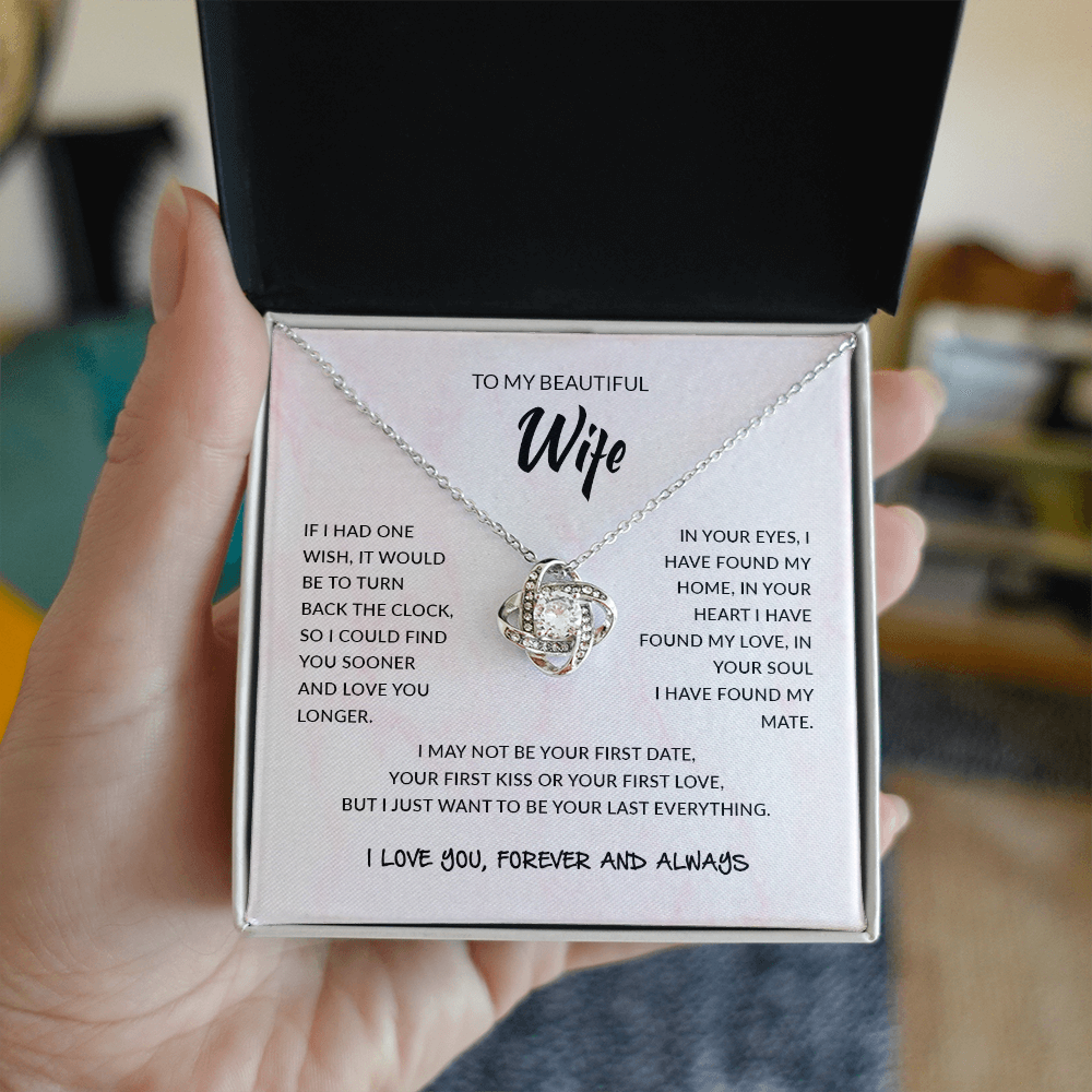 To My Beautiful Wife | Love Knot Necklace