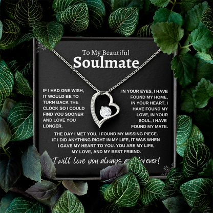 To My Beautiful Soulmate | Forever Love Necklace