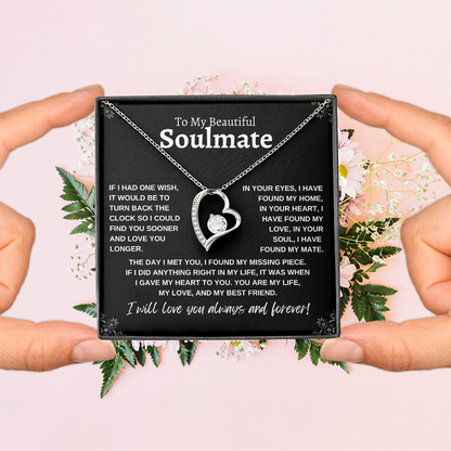 To My Beautiful Soulmate | Forever Love Necklace