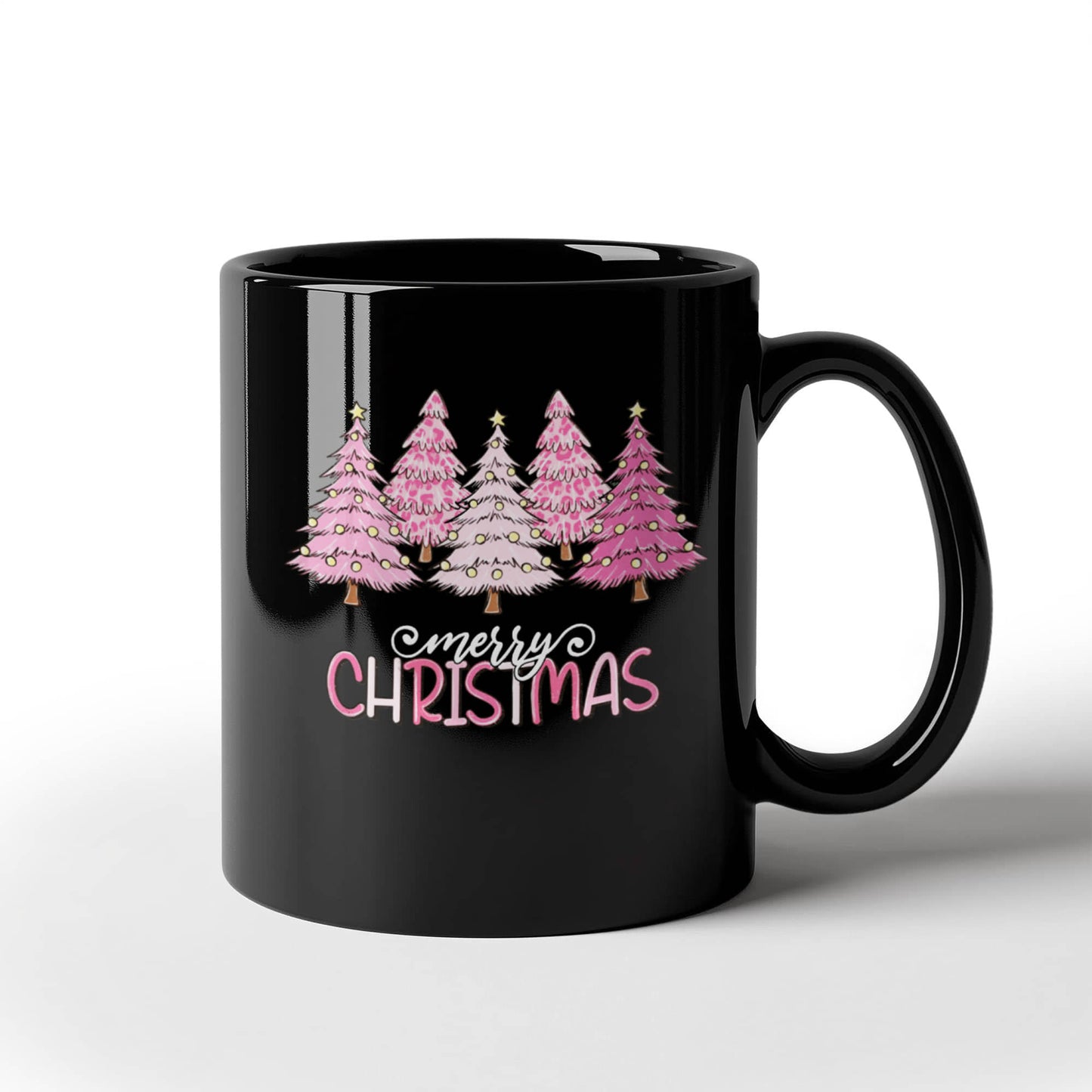 Merry Christmas | Black Ceramic Mug