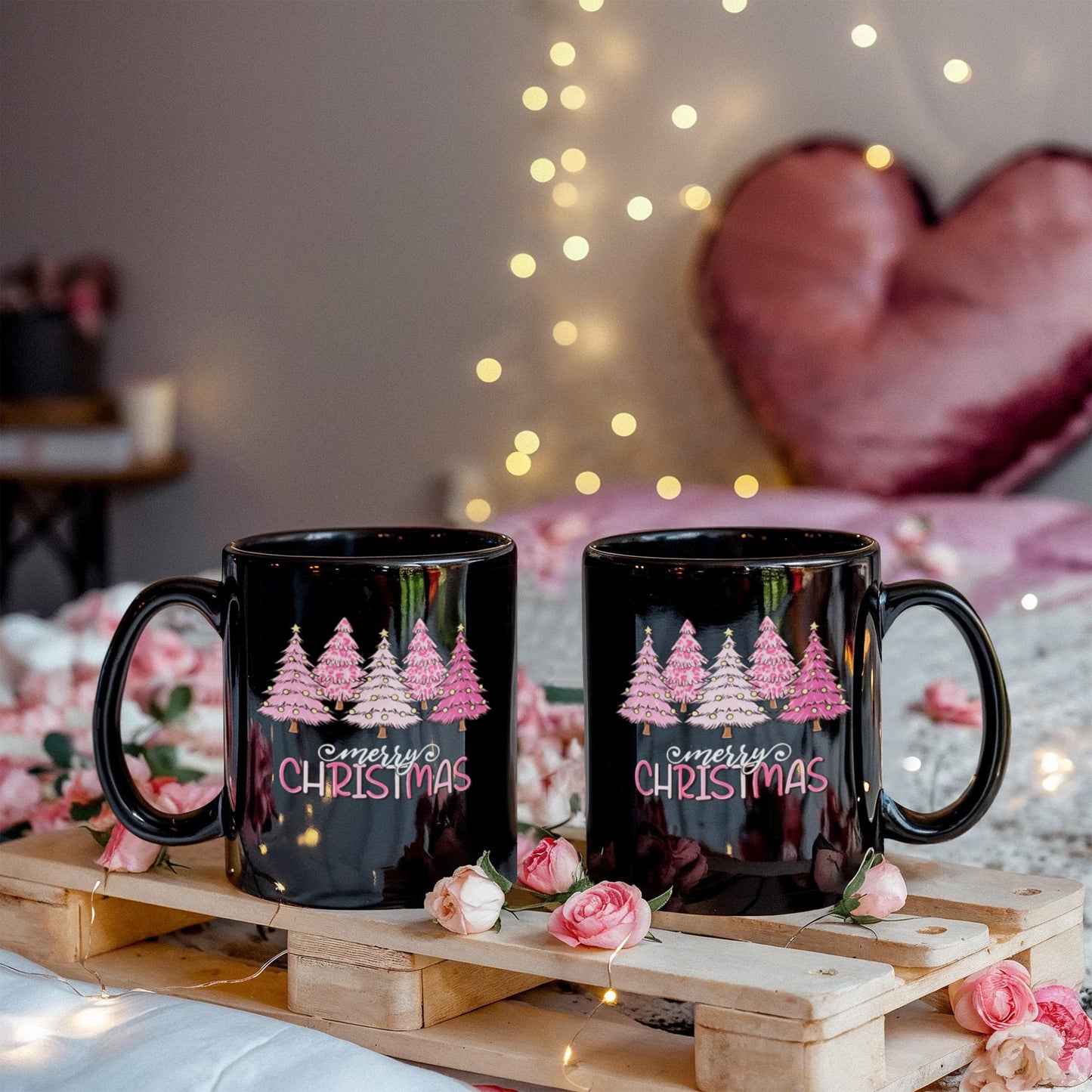 Merry Christmas | Black Ceramic Mug